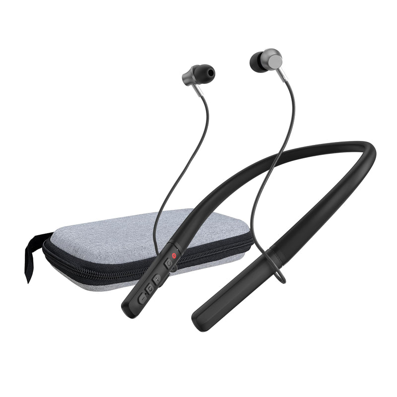 Hearing Aids, Neckband Hearing Amplifier with Bluetooth, In-Ear Design with Carrying Case