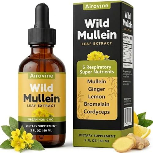 Wild Mullein Drops for Lungs, Origin Drops Mullein,2flOz