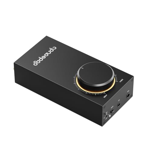 FiiO JadeAudio GIGAS 1 Desktop Headphone Amplifier, 4600mW High-Power Balanced Output, Class AB Discrete Circuit, 4.4mm & 3.5mm Amp for Planar & High-Impedance Headphones (Black) Black