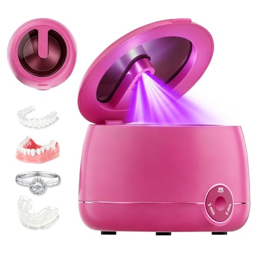 Ultrasonic Retainer Cleaner Machine, 45kHz Ultrasonic Cleaner with UV, Rose