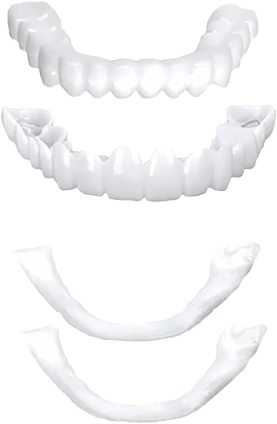2 Pairs Washable Flexible Oral Accessory for Daily Event and Casual Scenarios(Cool White) Cool White