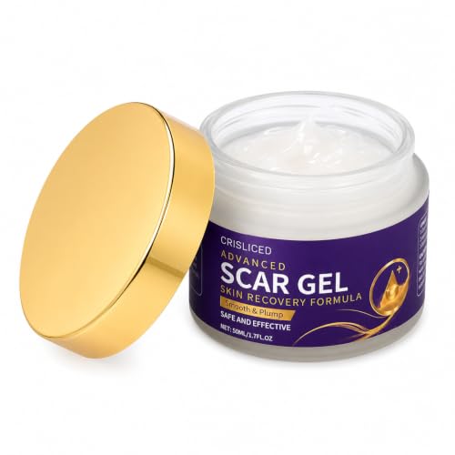 Silicone Scar Gel for Old & New Scars Advanced Scar Care Cream with Dimethicone Helps Improve the Appearance of Surgical Scars C-Section Scars Acne Marks Stretch Marks & Burns 1.70OZ (50ML) 50ML