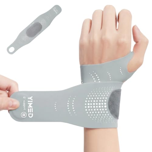 Ultra-Thin Wrist Brace Support for Carpal Tunnel, Grey