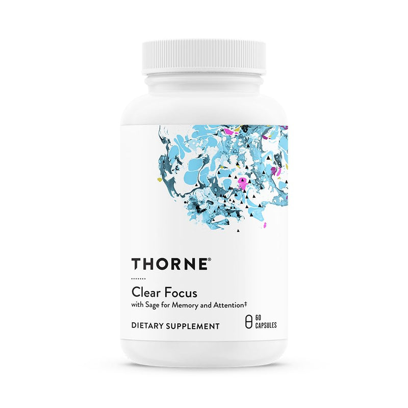 THORNE Clear Focus, Caffeine-Free Nootropic Supplement, 60 Capsules
