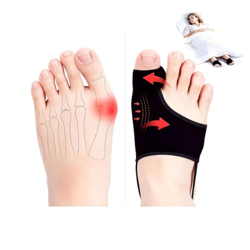 2PCS Bunion Corrector for Women & Men, Comfort Hallux Valgus Toe Straightener Sleeve, Breathable Big Toe Support Splint for Sleeping & All Day Wear