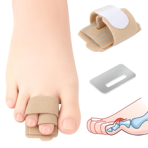 Hammer Toe Straightener & Toe Brace Wrap for Women and Men, Toe Splint for Straightening and Alignment, Hammer Toe Support, 6Pack (Beige) Beige