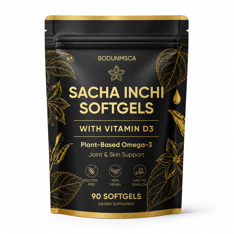 Athera Sacha Inchi Oil Capsules, with Vitamin D3, Plant-Based Omega-3 Softgels for Skin, Joint & Daily Wellness Support, Vegan, Gluten-Free, Easy to Swallow, 90 Count 1 2