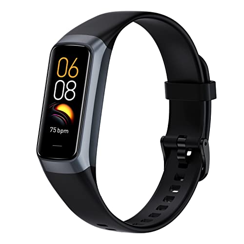 Fitness Tracker with Heart Rate/Blood Oxygen/Sleep Monitor, 20+ Sports Modes Smart Watches for Women/Men, Activity & Step Tracker Smart Watch for Android/iOS Phones Black