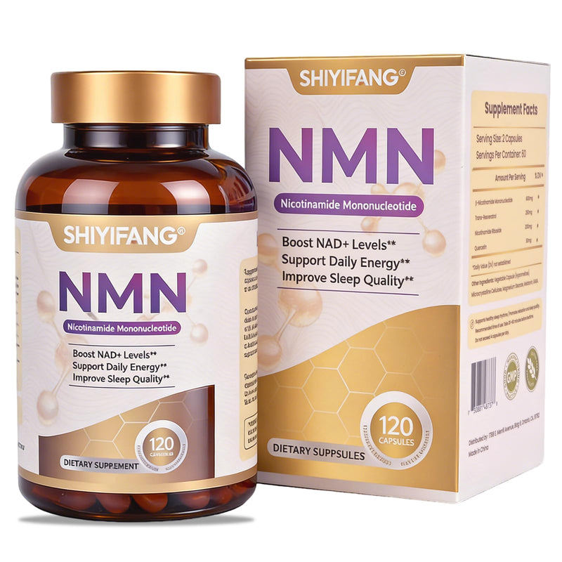 NMN Supplement 600mg with Resveratrol, NR & Quercetin – Cellular Energy, Healthy Aging & Sleep Support – 120 Capsules (60-Day Supply)