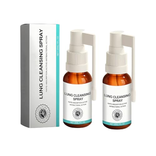2PCS-Lung Cleansing Spray, Herbal Cleanse Spray, Mullein Leaf Extract Oral Mist for Cool and gentle Lung Cleanse, Respiratory Support, Easy Breathing Support,30ML / 1 FL.OZ M
