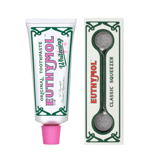 EUTHYMOL Vintage Silver Whitening Duo - Whitening Toothpaste & Squeezer Set
