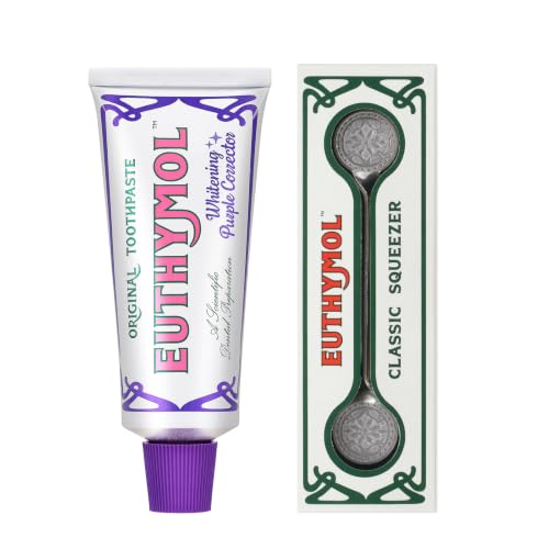 EUTHYMOL Vintage Purple Whitening Silver Duo - Purple Toothpaste & Squeezer