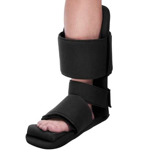 Estinko Plantar Fasciitis Night Splint – Adjustable Night Splint for Plantar Fasciitis Women & Men, Relieve Heel Pain, Achilles Tendonitis, Drop Foot Support Black Large