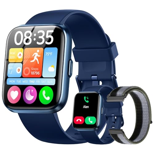 Smart Watches for Women Men, 1.85" Smart Watch for Android Phones/iPhones Midnight Blue