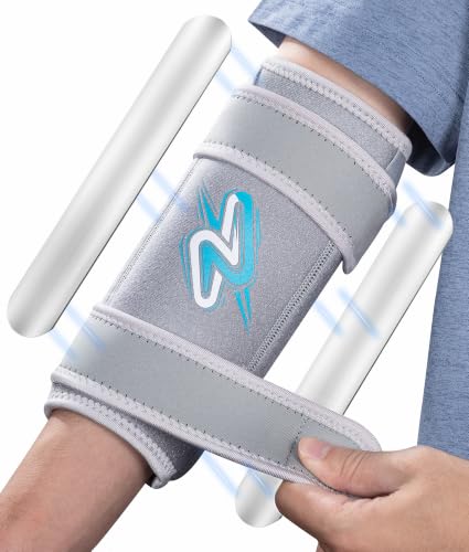 Cubital Tunnel Elbow Brace for Women and Men, Elbow Support for Ulnar Nerve Gray-Fits More