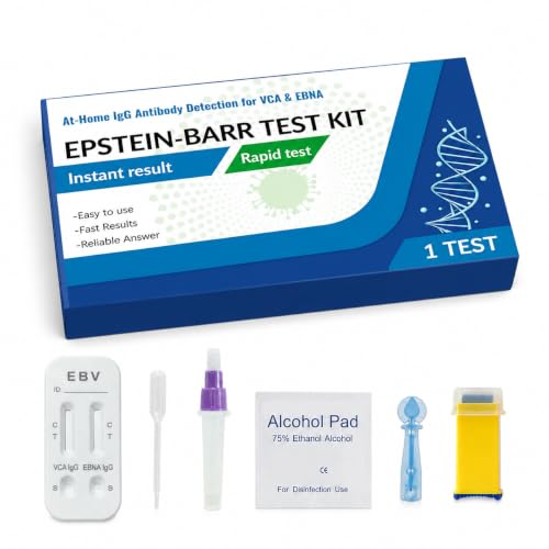 EBV Test at-Home Testing, Easy to Use and Read, Highly Accurate, Quick Results Within 15 Minutes, Against EBV’s VCA and EBNA