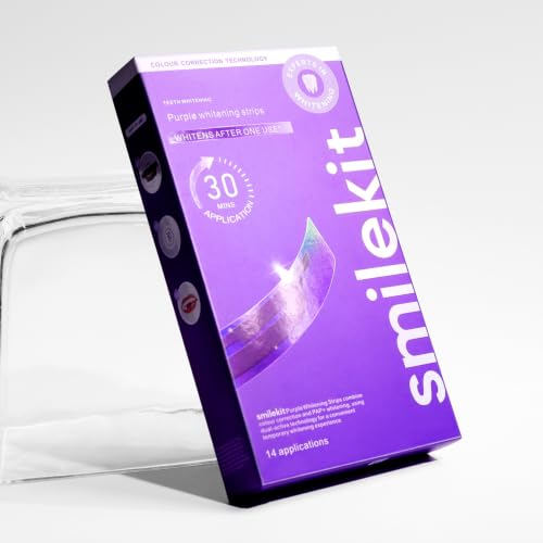 Purple Teeth Whitening Strips Pap+ Instantly Whiten Teeth Long Lasting Results Removes Stains in 30 Minutes Safe for Enamel - Non Sensitive Teeth Whitening - Whitening Without Any Harm