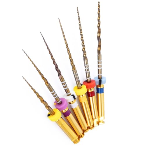 Assrorted PT Style Gold Heat Activated NiTi Endo Rotary Files Endodontic Dental 21MM #SX-F3 Assorted