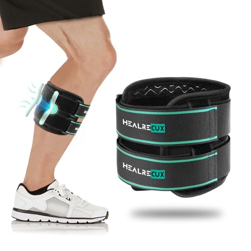 Healrecux Sciatic Ease Nerve Knee Brace, Sciatica Pain Relief Devices with Pressure Pads Targeted Compression for Sciatic Pain, Lower Back, Hip, Calf Brace for Sciatica Nerve Black