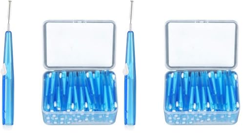 60Pcs Push-Pull Interdental Brush 0.7 MM Dental Tooth Pick Interdental Cleaners Orthodontic Wire Toothpick Toothbrush Oral Care (Pack of 2) 1 Count (Pack of 2)