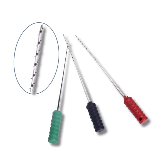 ApexDrive Barbed Broaches, 21 mm, Sizes #0–6 Assorted, 1 Pack of 10 Files 21MM #0-6 Assorted