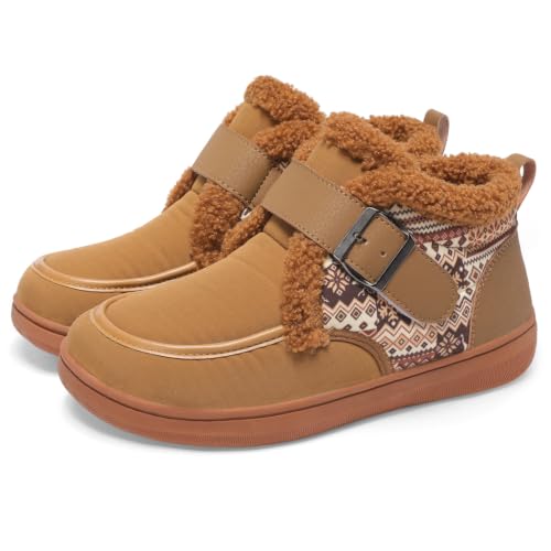 Women Wide Slippers Shoes Furry Lined Winter Diabetic Ankle Slipper Boots 9 Wide Old Brown