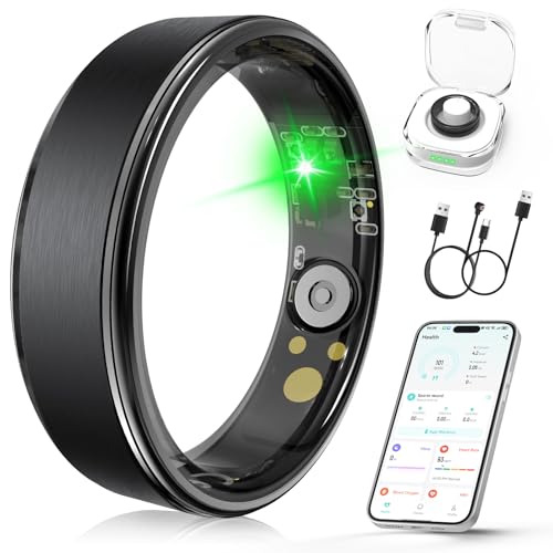 Smart Ring for Women/Men, Health Fitness Tracker Ring Black 11#