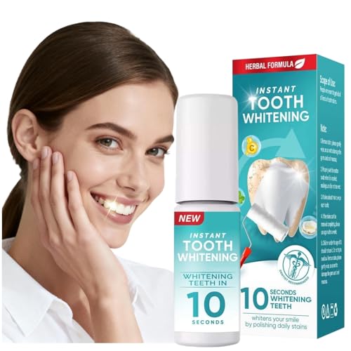 Tooth Paint, Non-Clumping Temporary Teeth Whitening Paint, Natural Brightening Shade Polish for Sensitive Teeth, Smile Touch-Up for Photos, Social Events