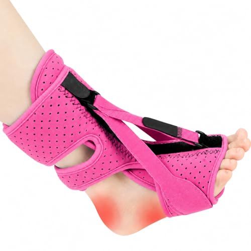 Plantar Fasciitis Night Splint-Upgrade 3 Adjustable Plantar Fasciitis Brace Pink