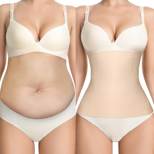 sellto Waist Trainer for Women Tummy Control Waist Cincher Lower Belly Fat Medium 1pack-nude