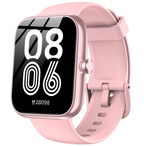 Smart Watch with Alexa Built-in 1.83" HD 2026 Health Fitness Tracker Bluetooth Calls and Notifications 120+ Sport Modes Heart Rate Sleep Monitor Fitness Watch IP68 Waterproof iPhone Android (Pink) Pink