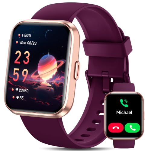 ENOMIR Smart Watch for Women Men, Call, Alexa, Health Monitor Fitness Watch Purple