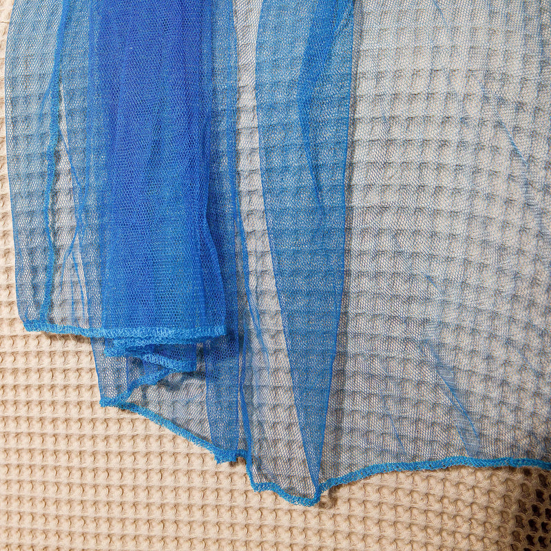 Blue Canopy for Girls Bed with Pre-Glued Glow in The Dark Stars - Princess Mosquito Net Room Decor - Kids & Baby Bedroom Tent with Galaxy Lights - 1 Opening Canopy Bed & Hanging Kit Included Stars Yellow - Blue Netting - BeesActive Australia