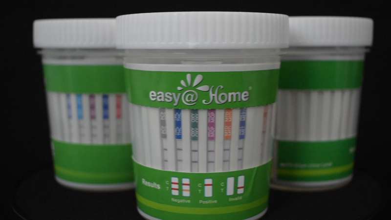 Easy@Home Drug Test Cup: 5 Pack Drug Test Kit 14 Panel, Testing AMP/BUP/BAR/BZO/COC/MDMA/MET/MTD/OPI2000/OXY/PCP/PPX/TCA/THC50 - Including Marijuana/THC Urine Tests for Home Use #ECDOA-1144A3 5 Count (Pack of 1)