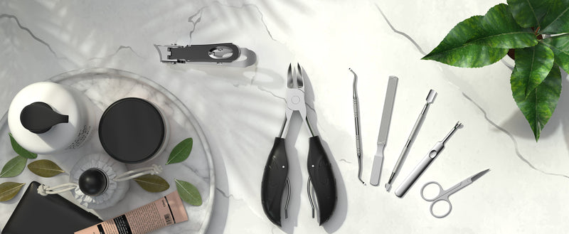 Toenail Clippers for Seniors Thick Toenails, Sharp Toe Nail Clippers Set for Men Women, Heavy Duty Fingernail Clipper Pedicure Tools for Feet, Professional Manicure and Pedicure Kit with Nail Scissors Black 7PCS Nail Clippers Set