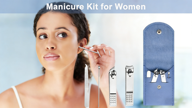 16 Sets Travel Manicure Set Professional Nail Clipper Kit Bulk,4 in 1 Adult Stainless Steel Travel Manicure Kit with Case Individually Wrapped Nail Clippers Bulk for Homeless,Hotel,Charity(4 Colors) Multi Color