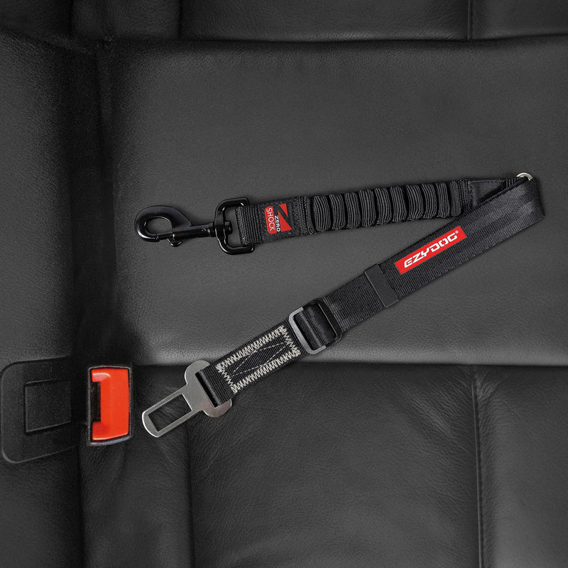 EzyDog Zero Shock CLICK - Shock Absorbing Dog Seat Belt Car Harness Attachment for Dogs - Adjustable Dog Restraints Seatbelts for Car Travel and Safety - (20in - 26in, Black) Zero Shock - 20in - 26in - BeesActive Australia