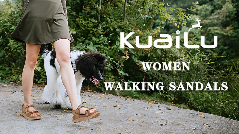 KuaiLu Womens Orthopedic Walking Sandals with Comfortable Arch Support 8.5 Beige