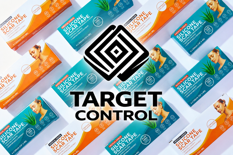 TargetControl Scar Tape for Surgical Scars, Silicone Sheets for Face, 1.2M Aloe Vera 1.2M