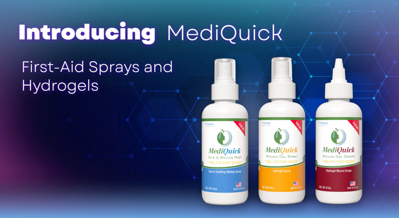 MediQuick Hypochlorous Acid Spray Mist, Antiseptic Spray No-Sting, 4 oz Skin & Wound Mist (4 Ounce)