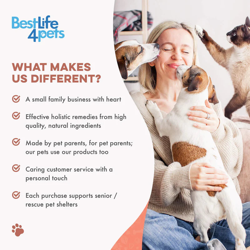 BestLife4Pets Demodectic Mange and Scabies Relief for Cats - Ear Mites & Itch Relief Supplements for Cat Itching Relief - Restores Healthy Feline Coat and Skin - Easy to Use Natural Pills - BeesActive Australia