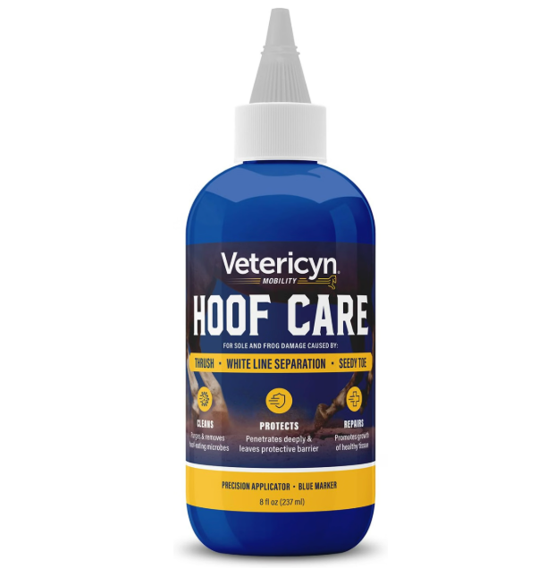 Vetericyn Equine Hoof Care for Sole and Frog Damage Caused by Thrush, White Line Separation, and Seedy Toe – 8 Ounces