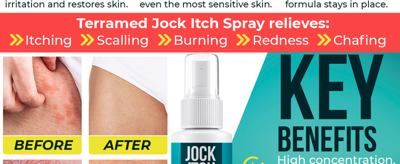 Jock Itch Spray | Antifungal Spray for Jock Itch | Soothes Itchy, Irritated Skin in Groin & Inner Thighs | Targets Ringworm & Intertrigo | Fast Absorption & Deep Penetration Relief - Spray