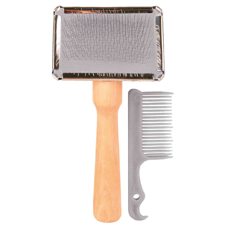 Trixie 2353 soft brush, 6 × 13 cm, brown, silver - BeesActive Australia