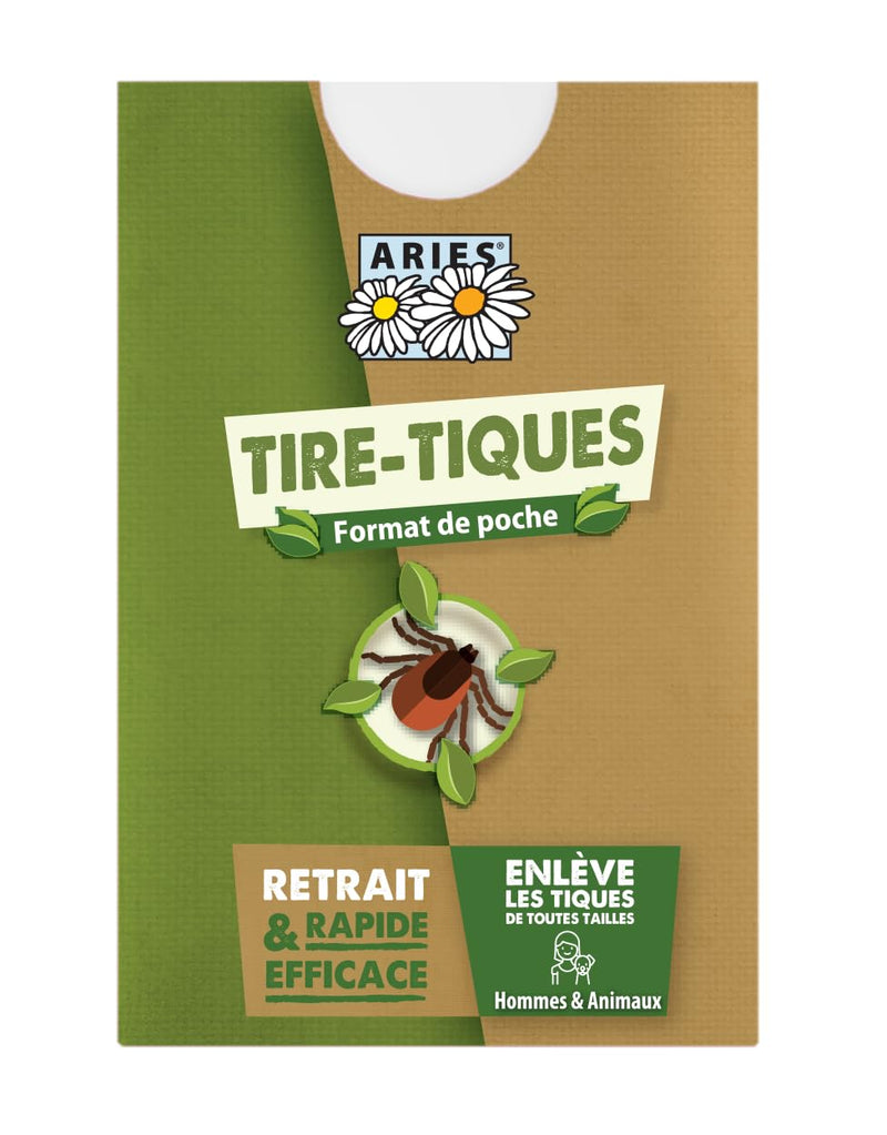ARIES ZK1 tick map for people, dogs and cats - practical pocket size, 6 x 9 cm 1 piece (pack of 1) - BeesActive Australia