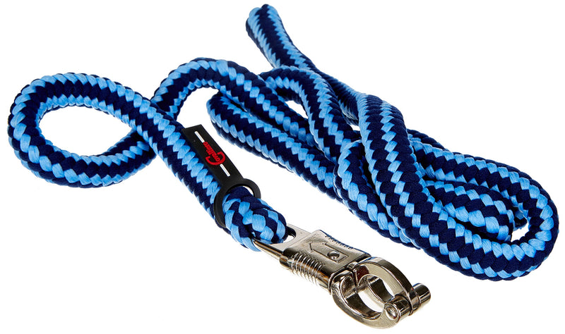 Kerbl Knit Lead Rope Hippo with Panic Hook, Light Blue/Dark Blue, 321450 1 Piece (Pack of 1) - BeesActive Australia