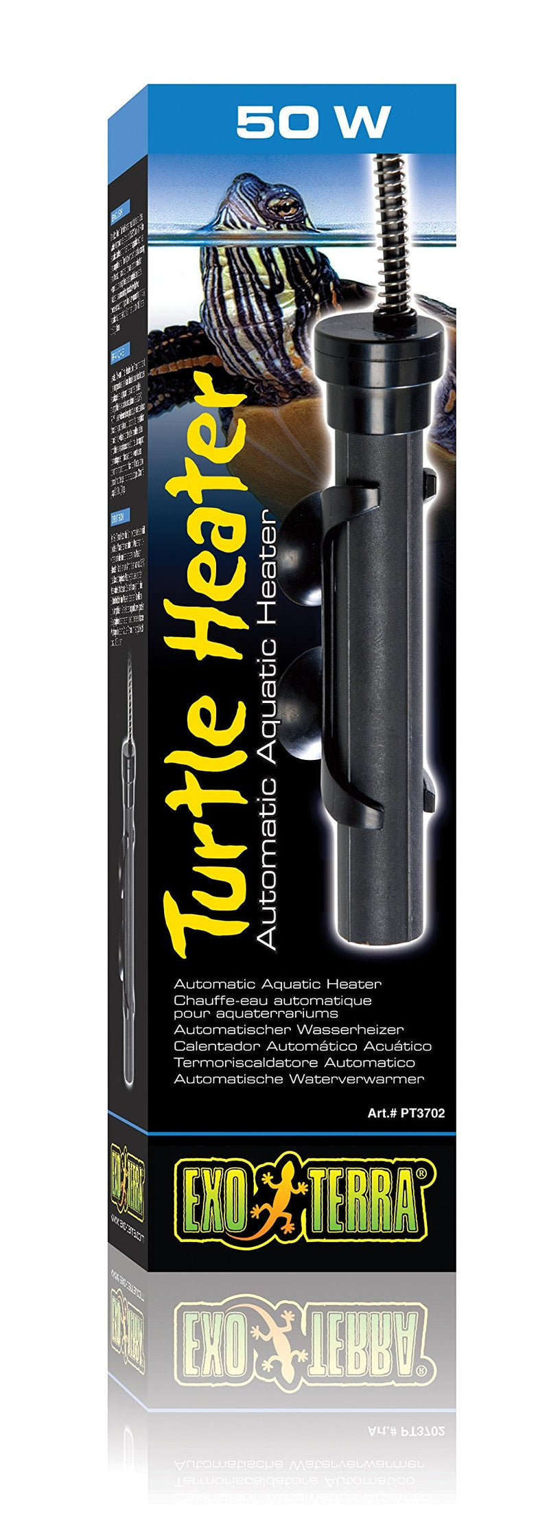 Exo Terra Turtle Heater, automatic water heater, 25 degree water temperature, for up to 75L, submersible, 50W 50 Watts standard packaging - BeesActive Australia