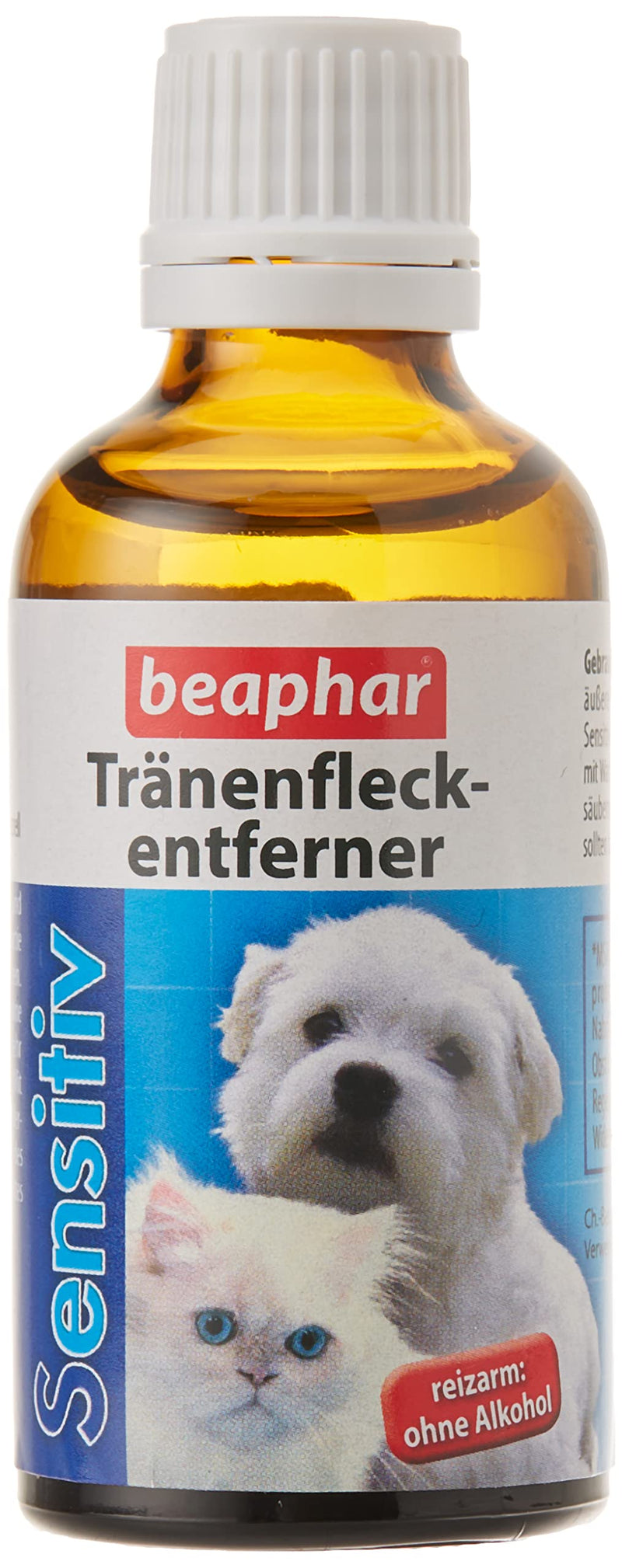 beaphar - Sensitive tear stain remover for dogs and cats - Gently removes stubborn tear stains - With MSM (MethylSulfonylMethane) - Particularly mild and low-irritation - Without alcohol - 50 ml stain remover - BeesActive Australia