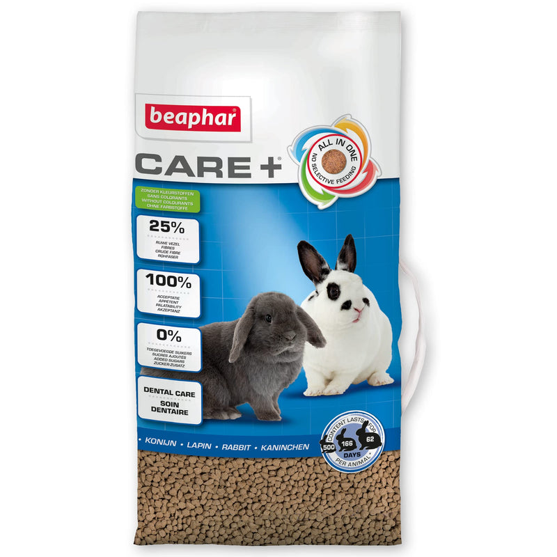 beaphar - Care+ Rabbit - for rodents and small mammals - with spirulina, vitamin E, Yucca Schidigera, Omega-3 and 6 - supports immune system and digestion, promotes tooth wear - 5 kg 5 kg (pack of 1) - BeesActive Australia