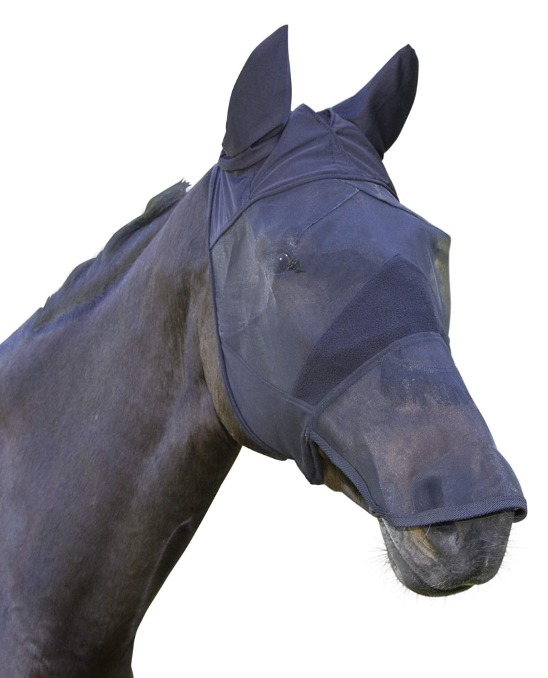 Kerbl 321275 fly protection VB, including nose bridge and ears protection, black thoroughbred - BeesActive Australia